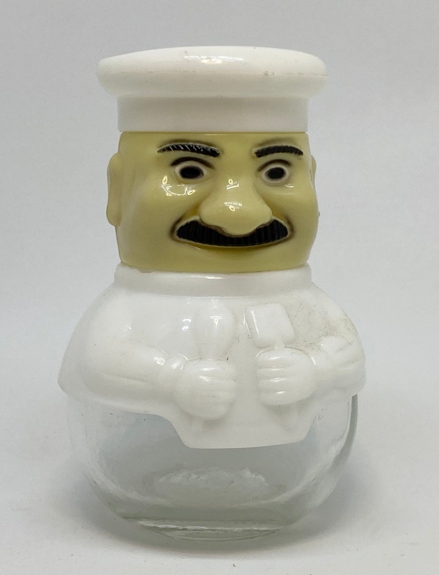 Vintage Solmaz Mercan 1960s Italian Chef Pepper Shaker Plastic & Glass.
