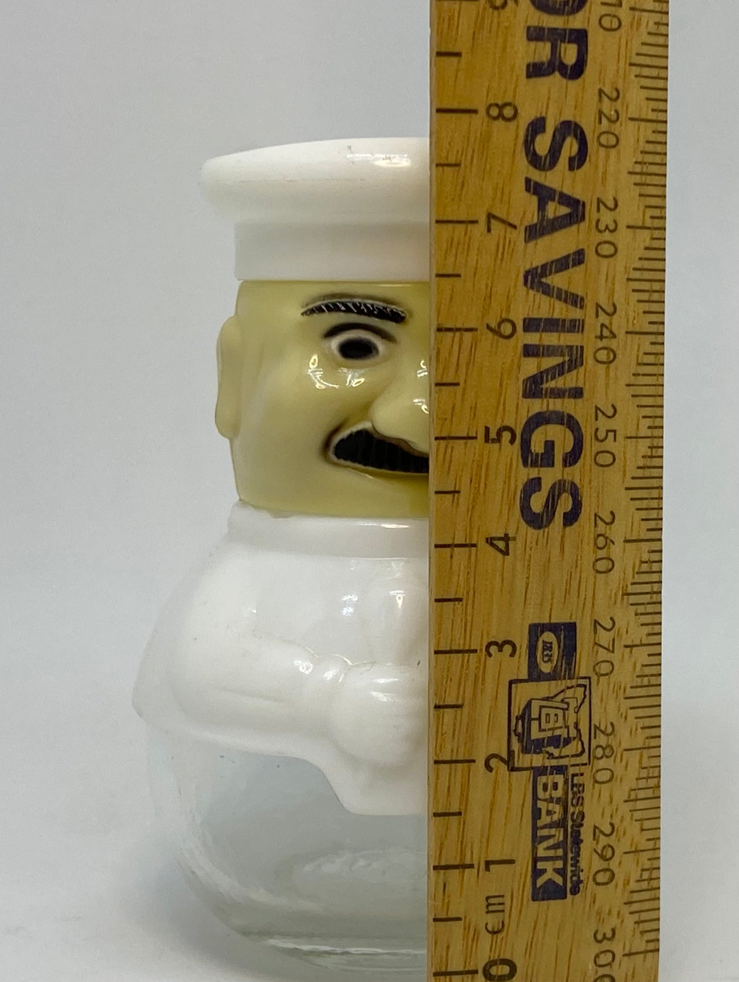 Vintage Solmaz Mercan 1960s Italian Chef Pepper Shaker Plastic & Glass.