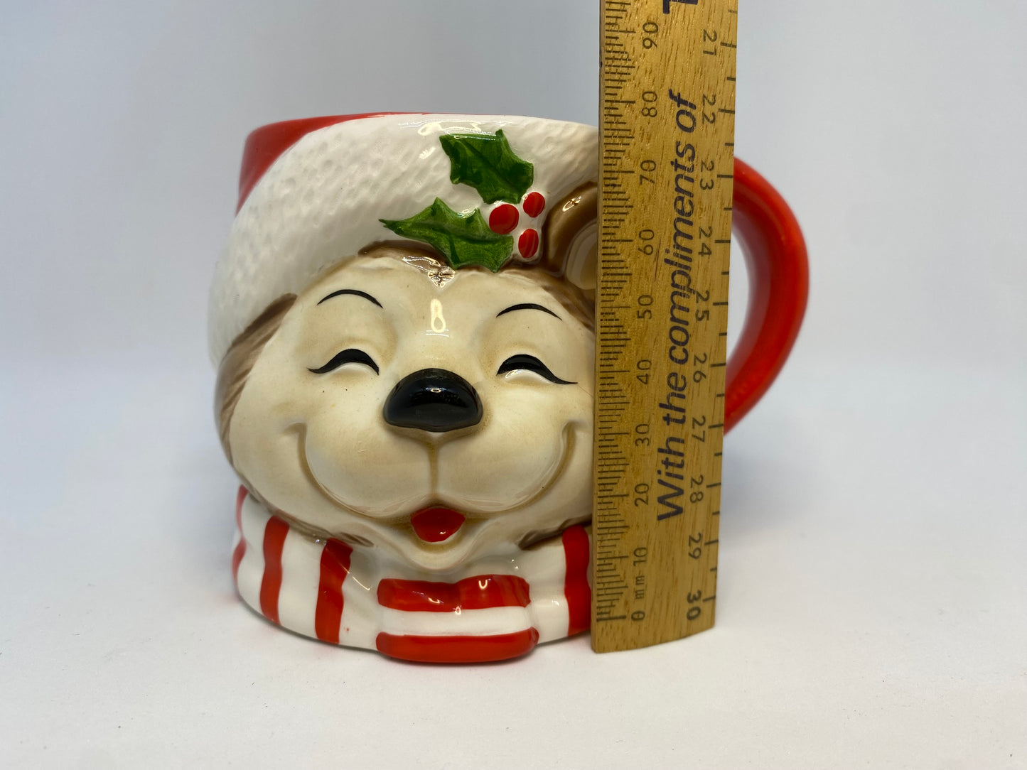 1981 Fitz & Floyd Bear Christmas Mug Santa Bear Mug