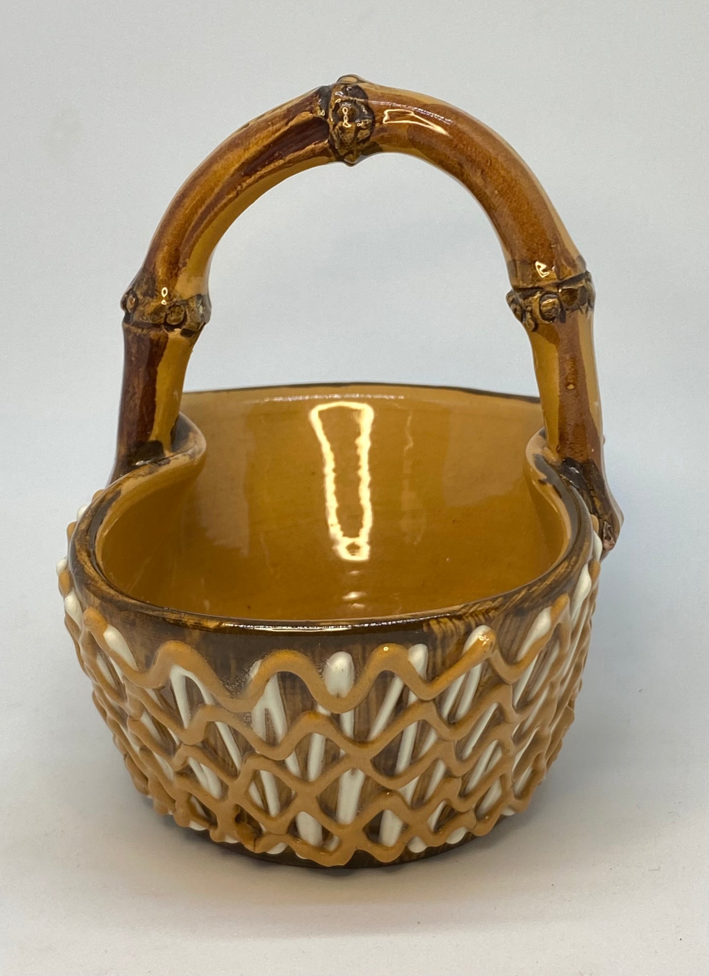 Fratelli Fanciullacci, Italy, c1950s pottery Basket