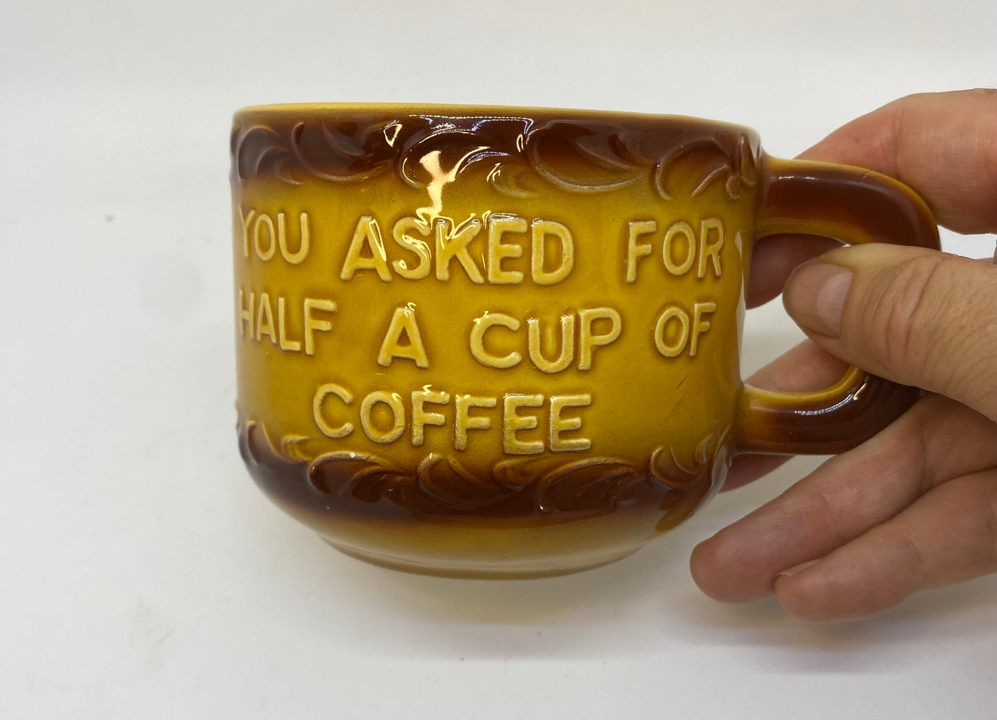 Vintage 1950s Tasmania tourist Half a Cup of Coffee cup