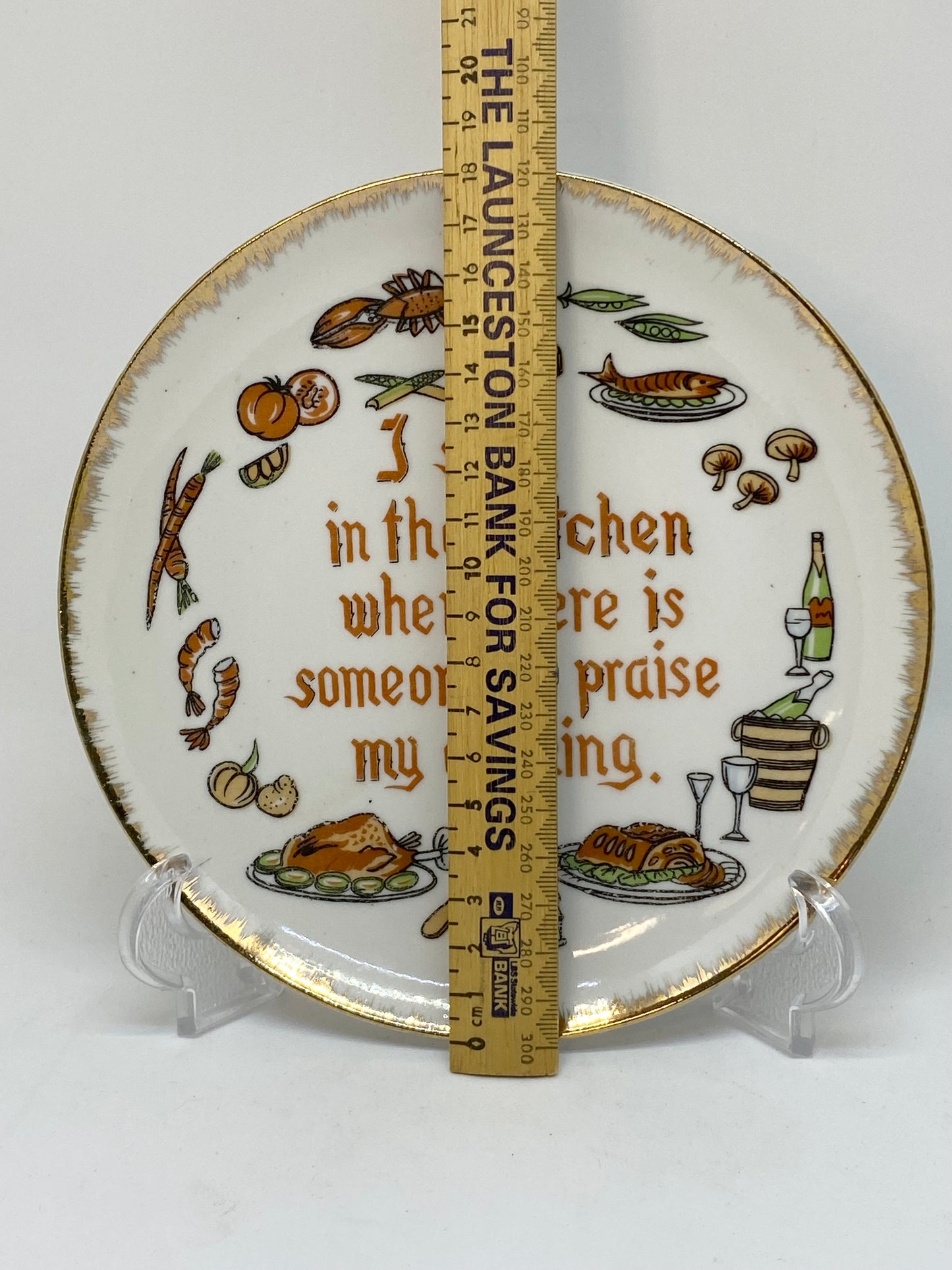 Vintage Japanese plate ‘I sing in the kitchen’