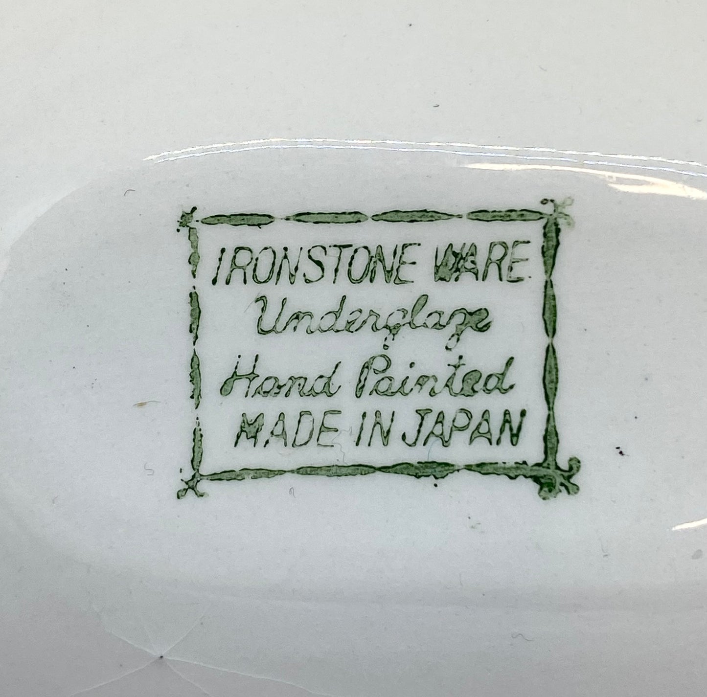 Vintage Japanese Ironstone Ware - Hand Painted Fish Entertaining Dish