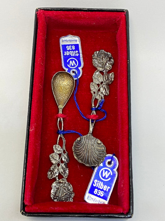 Vintage German Handmade sterling silver spoons - 835