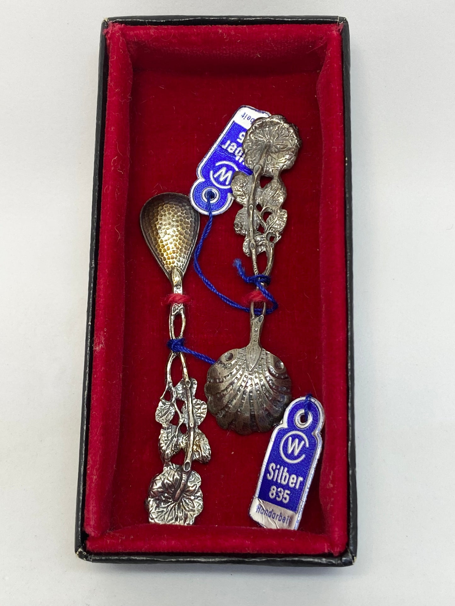 Vintage German Handmade sterling silver spoons - 835