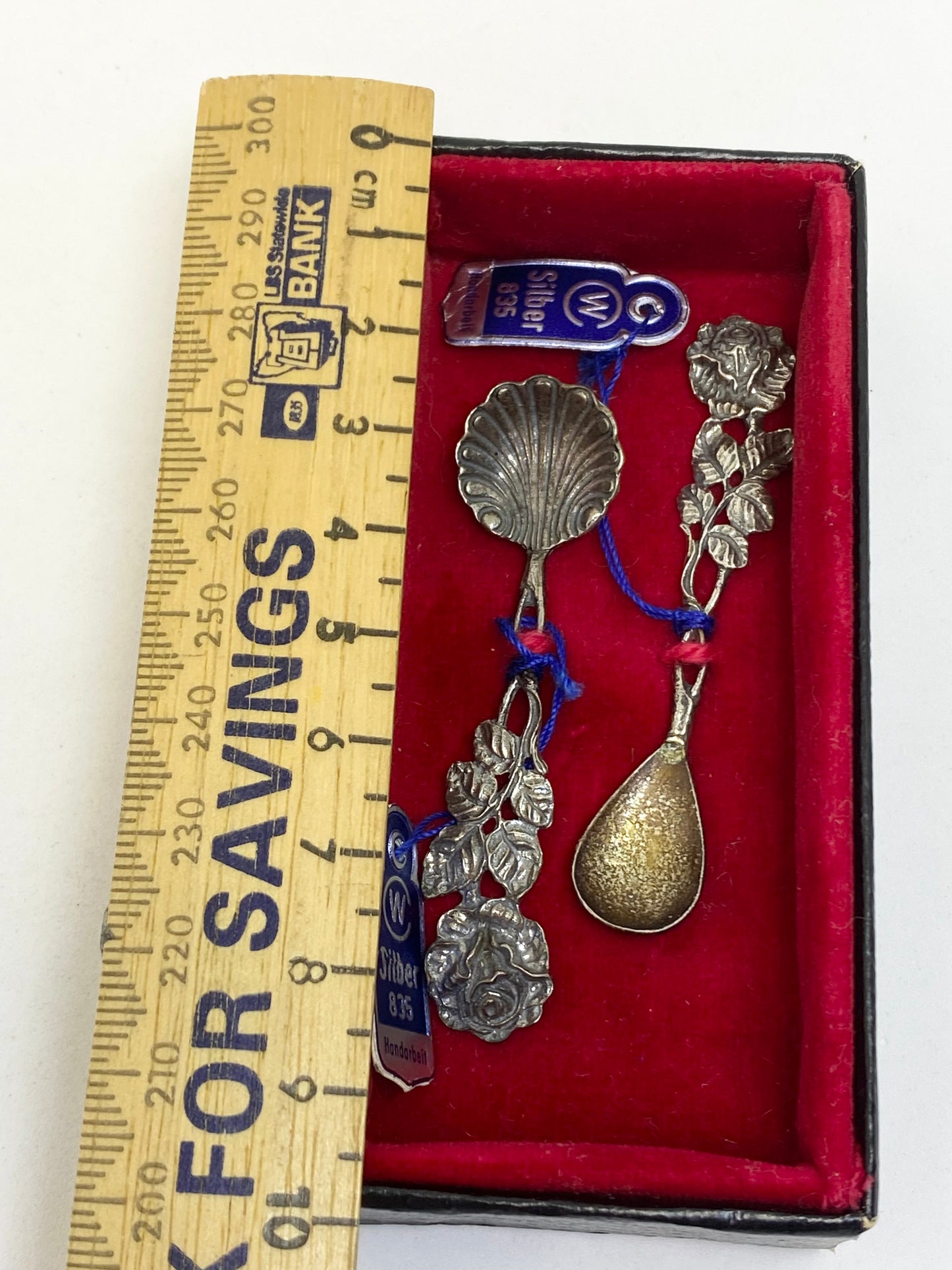 Vintage German Handmade sterling silver spoons - 835