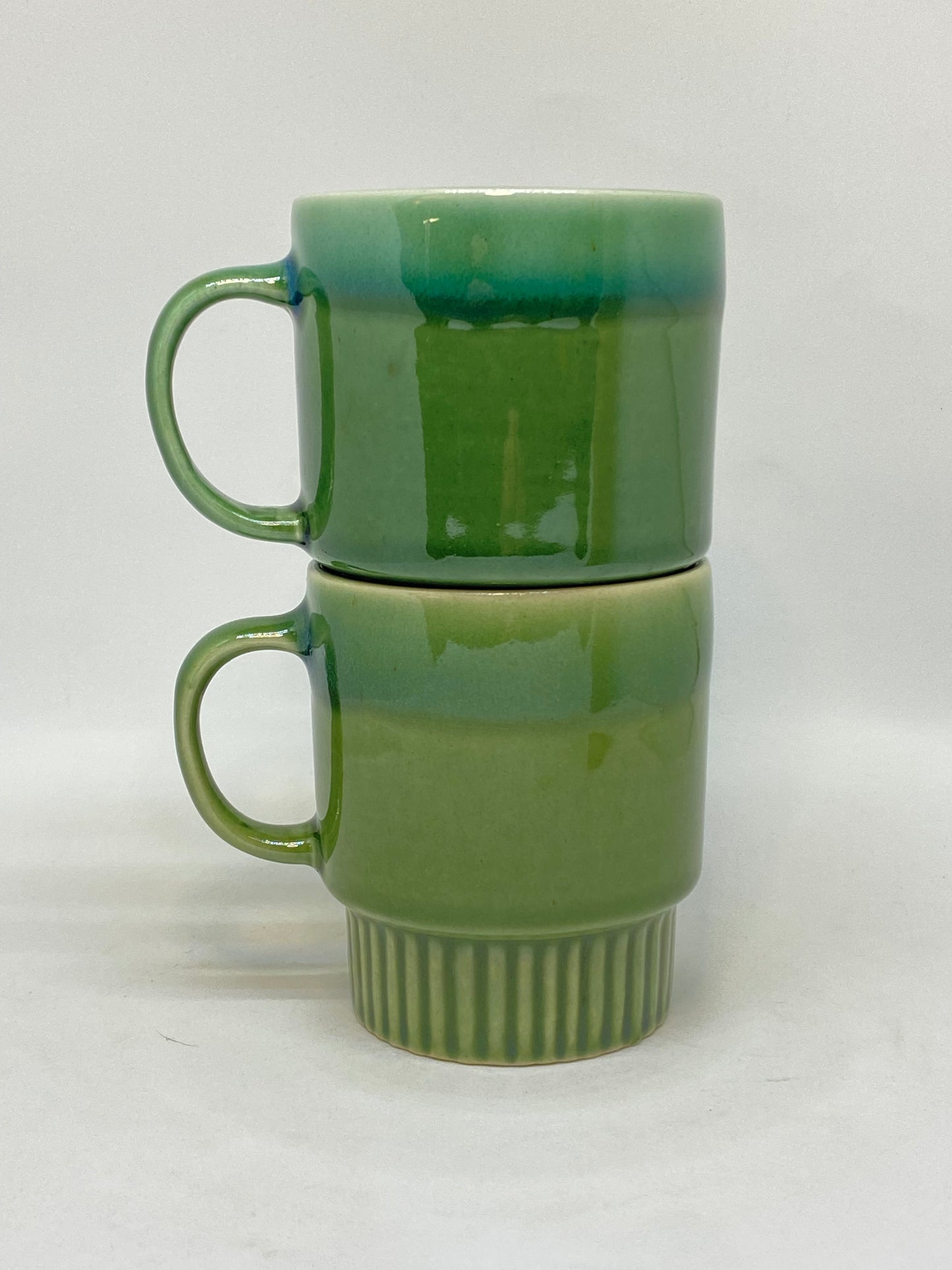 Gracious Green Vintage Stacking Cups