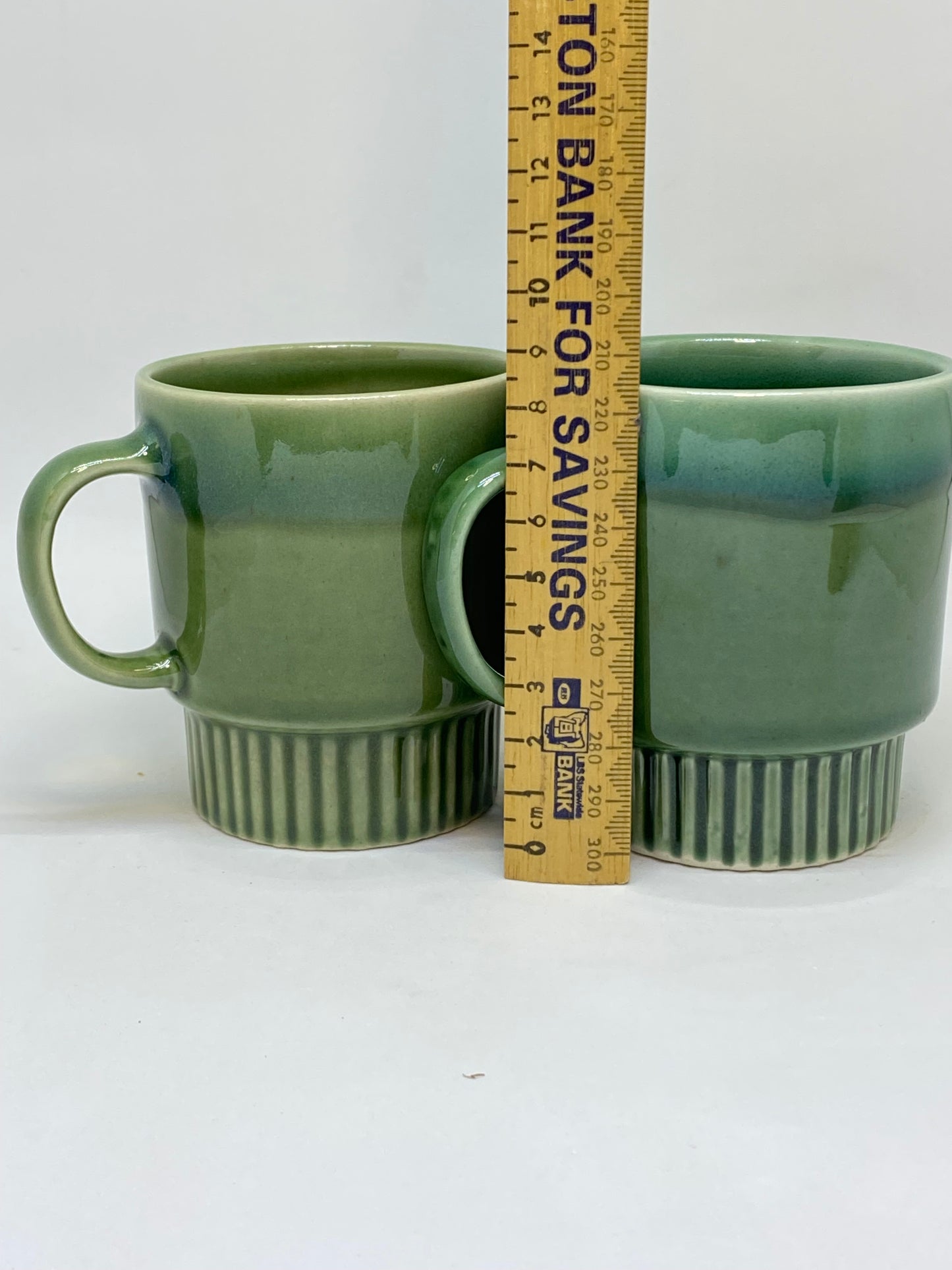 Gracious Green Vintage Stacking Cups