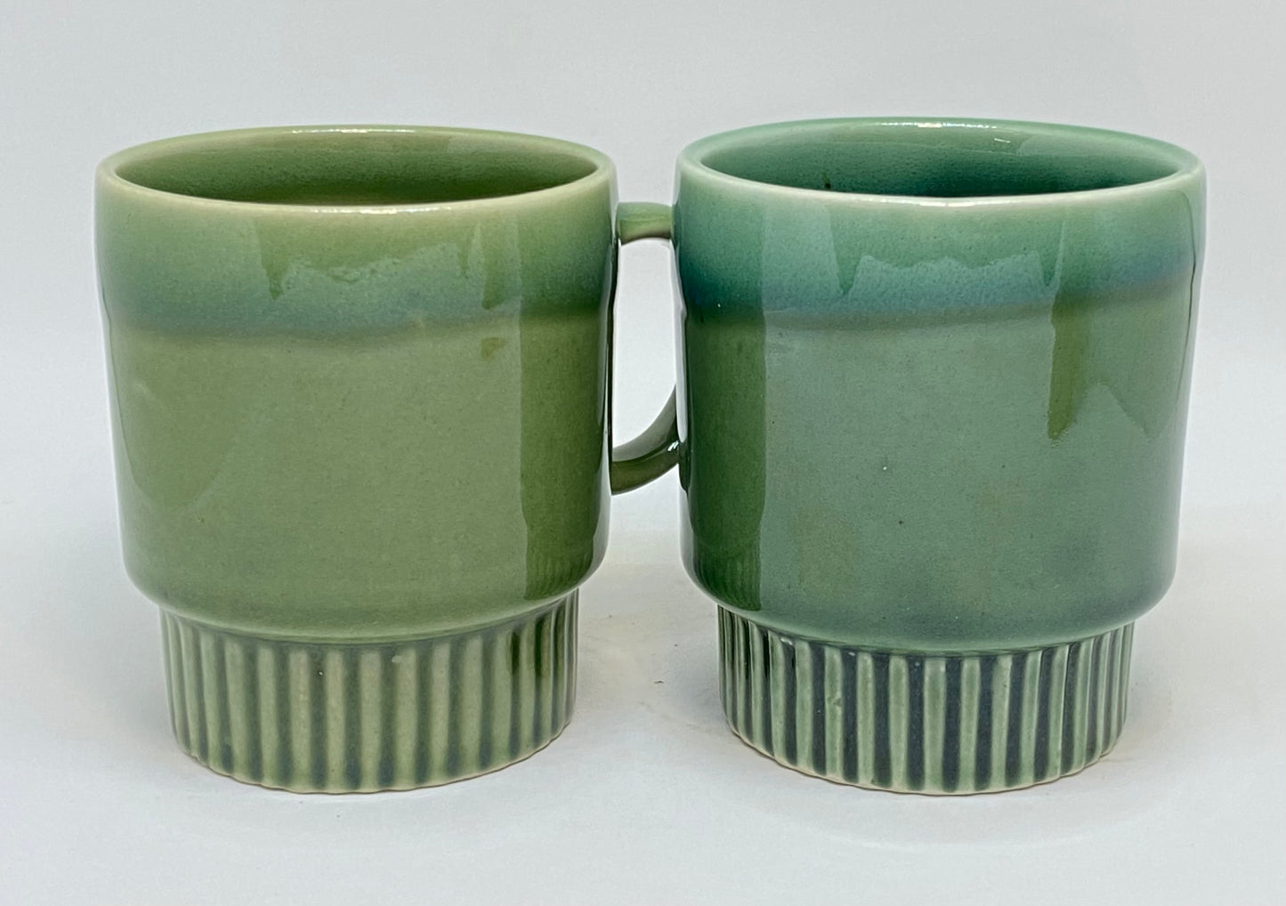 Gracious Green Vintage Stacking Cups