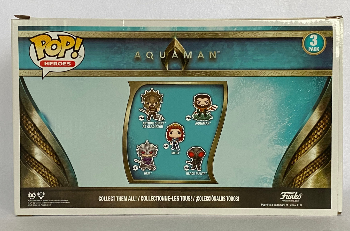 Collectable POP Figures Arthur Curry In Hero Suit Box Trio Set - Aquaman