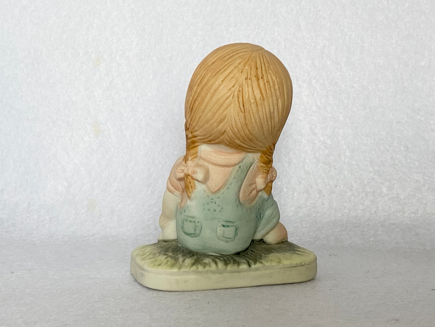 Vintage 1970s Thinking Girl Figure with original Taiwan sticker