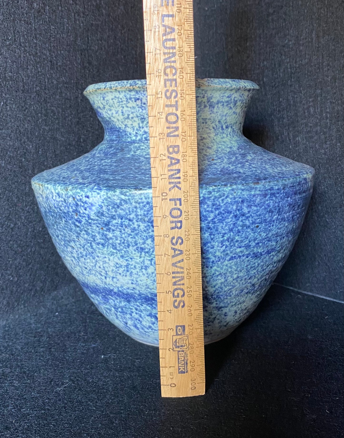 “Mogo Pottery” Australia pottery vase in blue