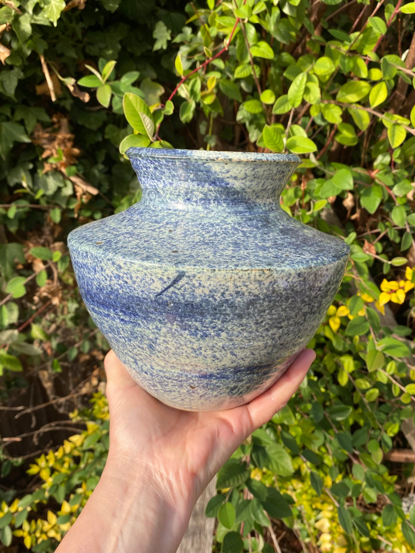 “Mogo Pottery” Australia pottery vase in blue