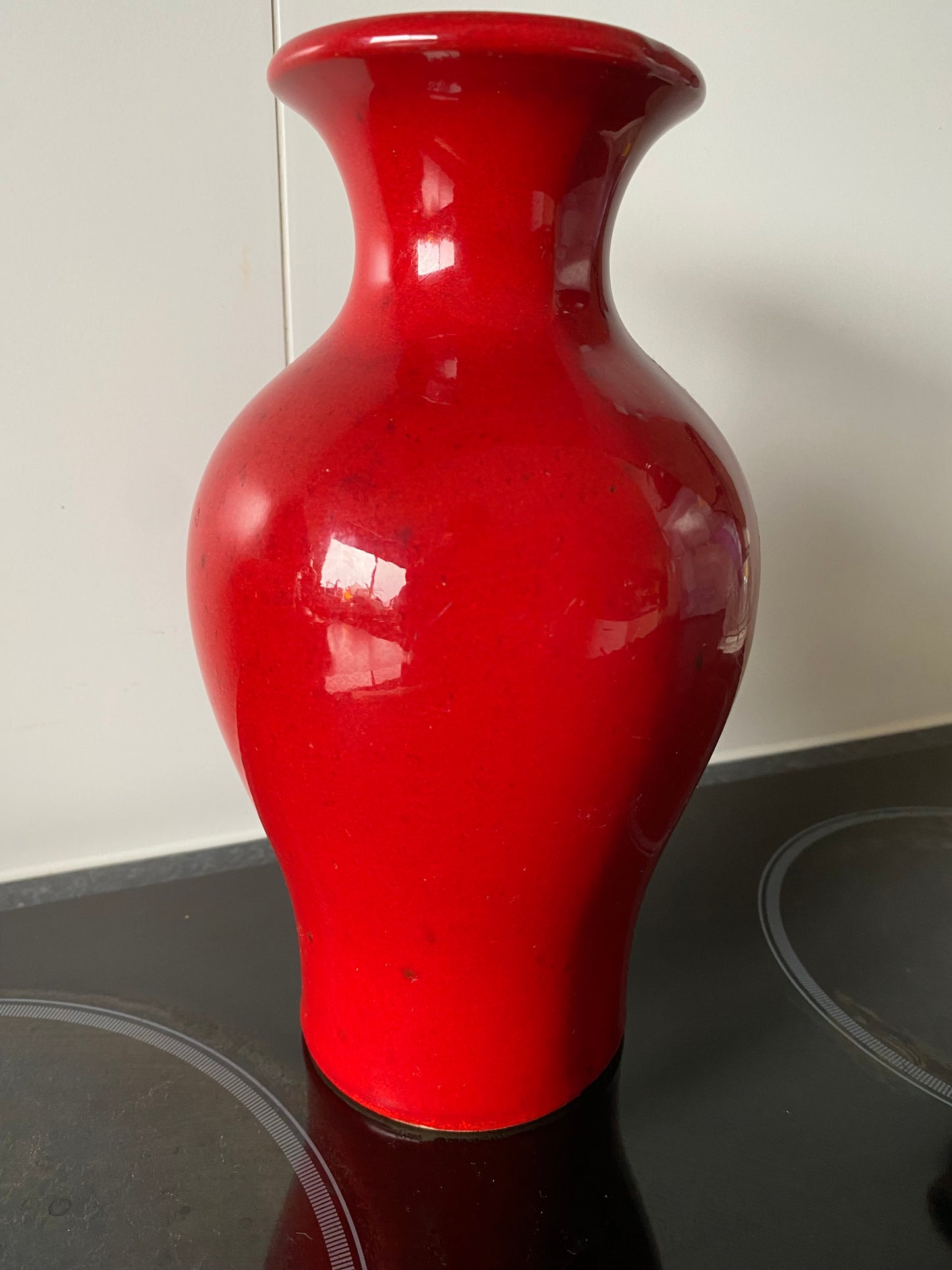 Flaming Red West German Scheurich 299-22 Vase