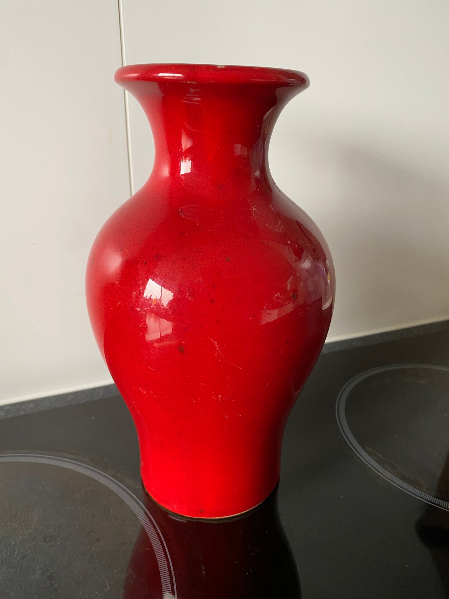 Flaming Red West German Scheurich 299-22 Vase