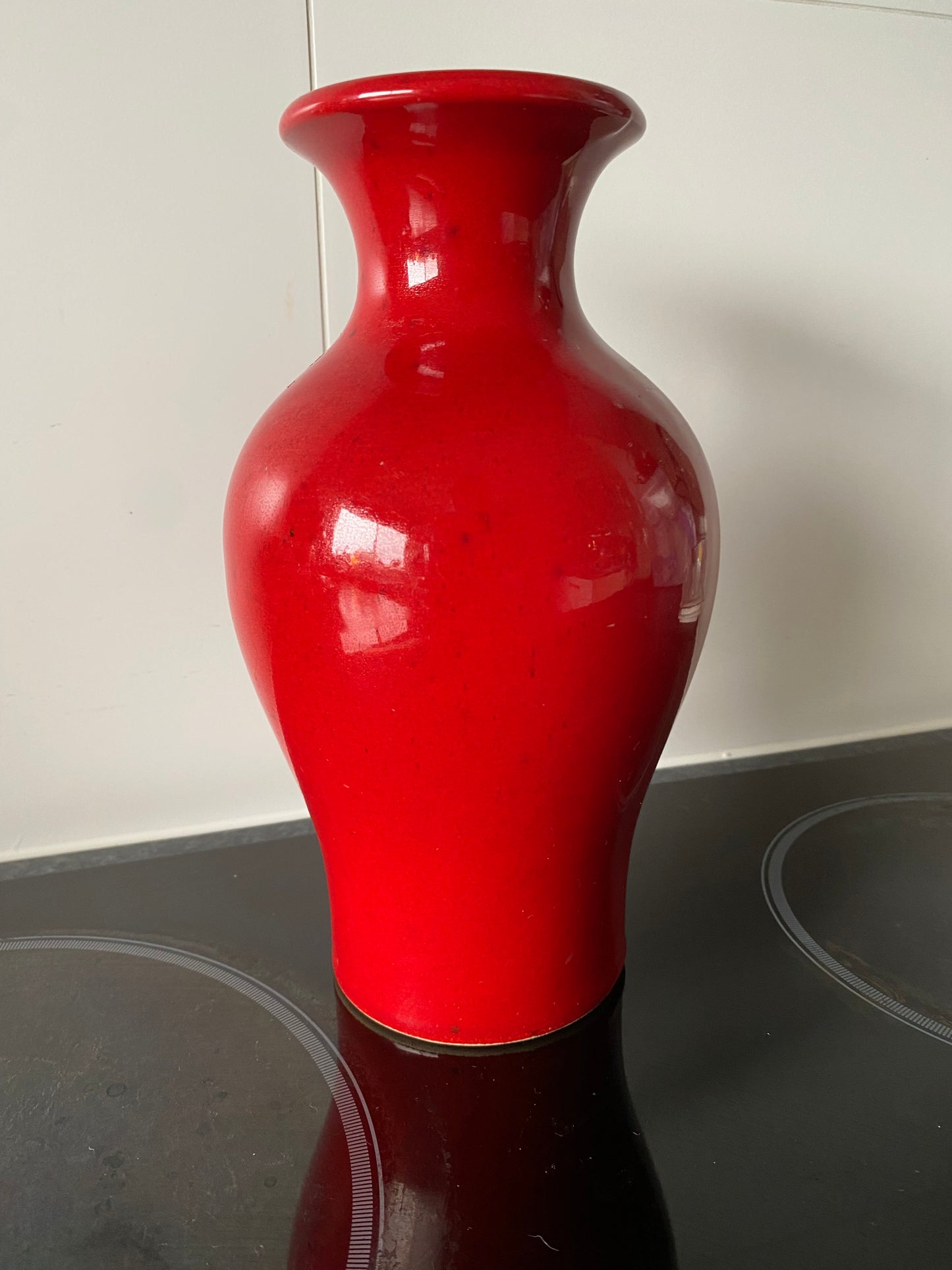 Flaming Red West German Scheurich 299-22 Vase