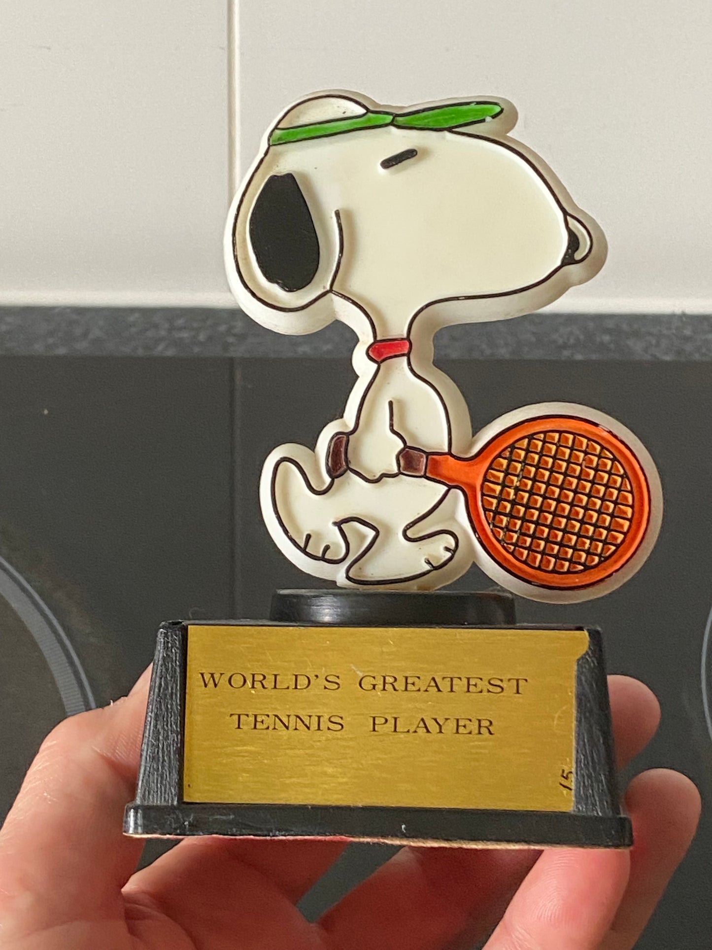 Vintage Retro Kitsch Snoopy Tennis Award