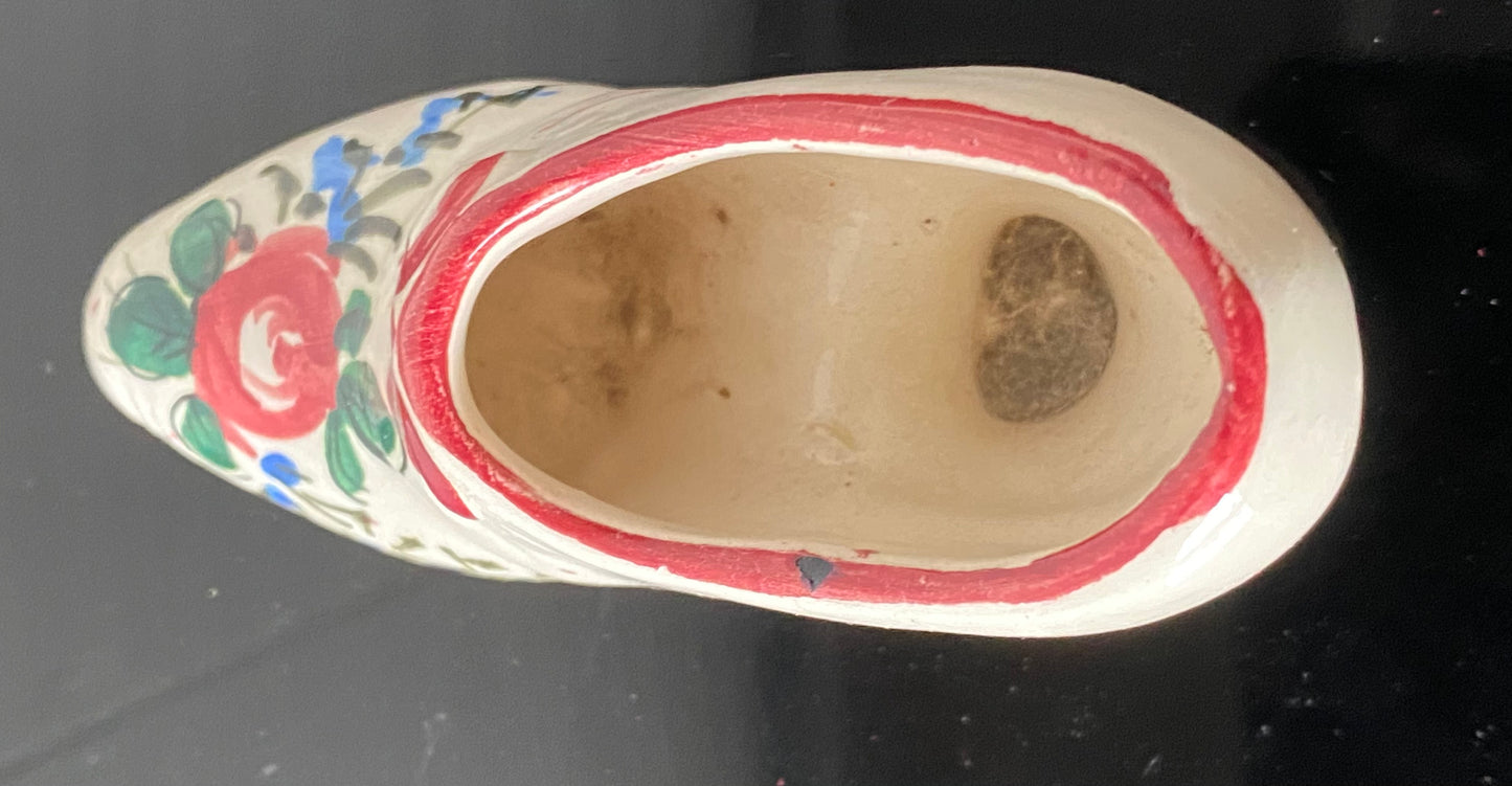 Vintage Italy pottery shoe