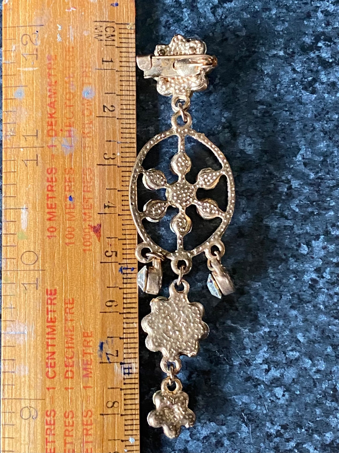 Art Deco Style Diamanté Paste Brooch