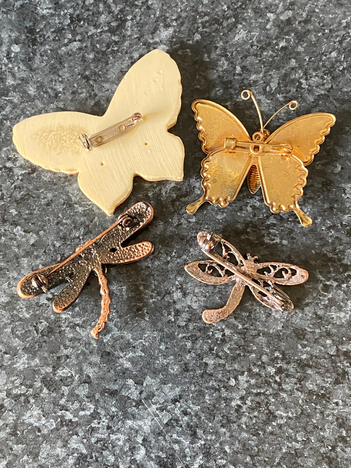 Bevvy of beautiful butterfly /dragonfly brooches