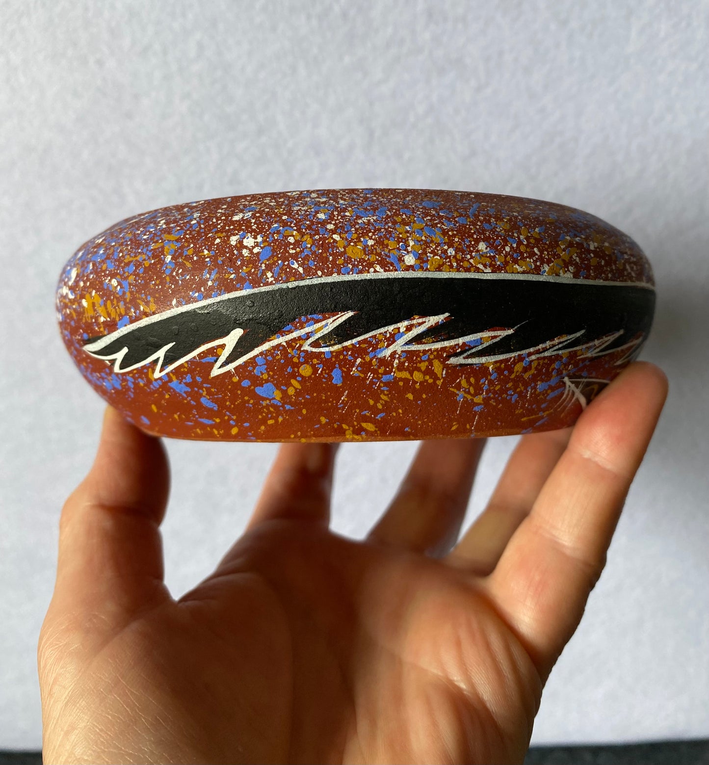 John Turnbull 1999 Aboriginal design crocodile bowl