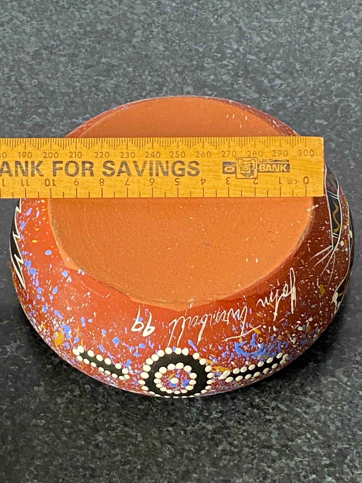 John Turnbull 1999 Aboriginal design crocodile bowl