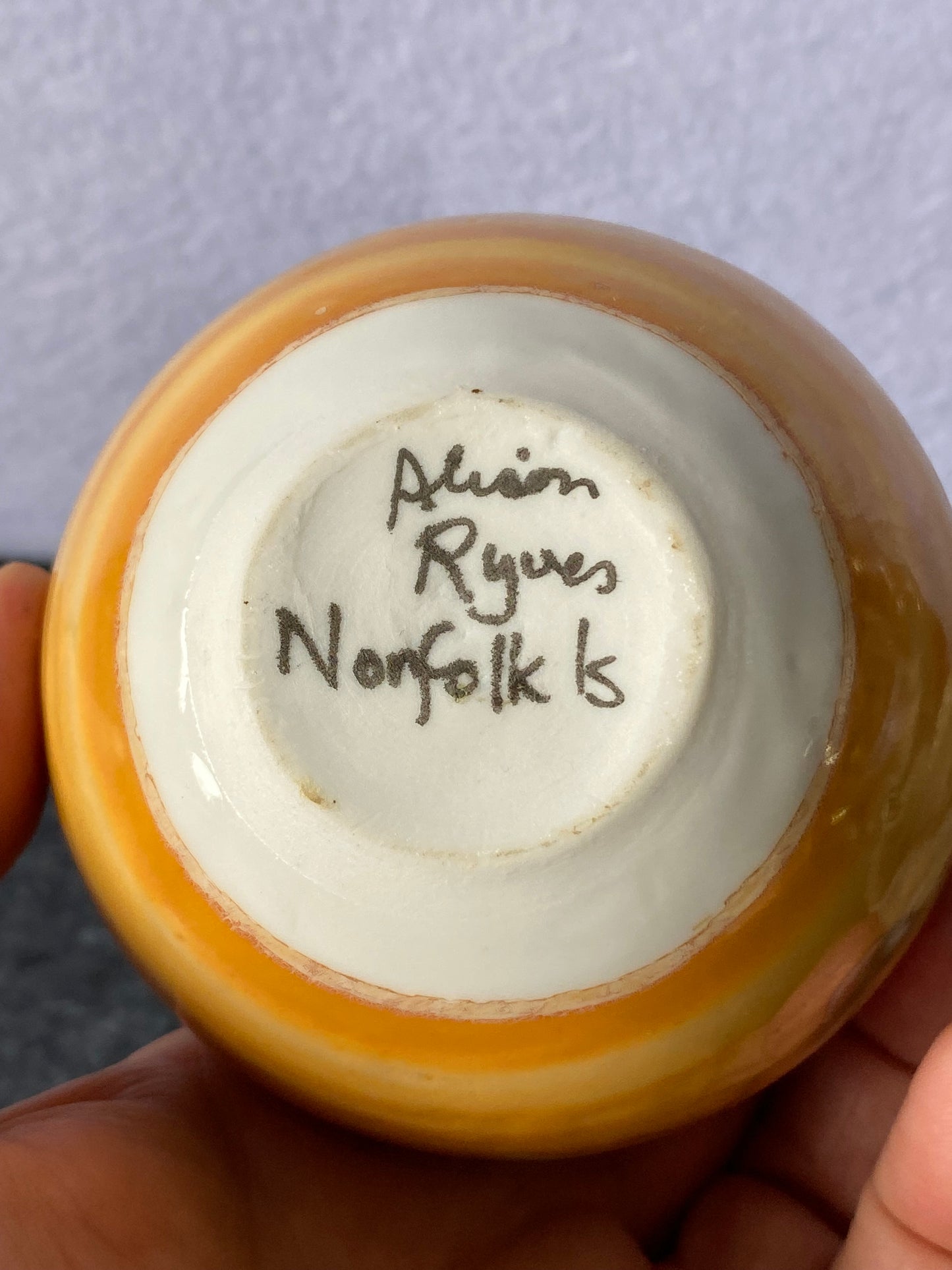 Norfolk Island mini pottery vase and bowl - Alison Ryves