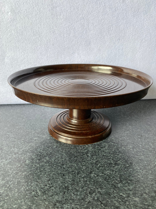 Tilley Plastics Bakelite Cake Stand in poo brown