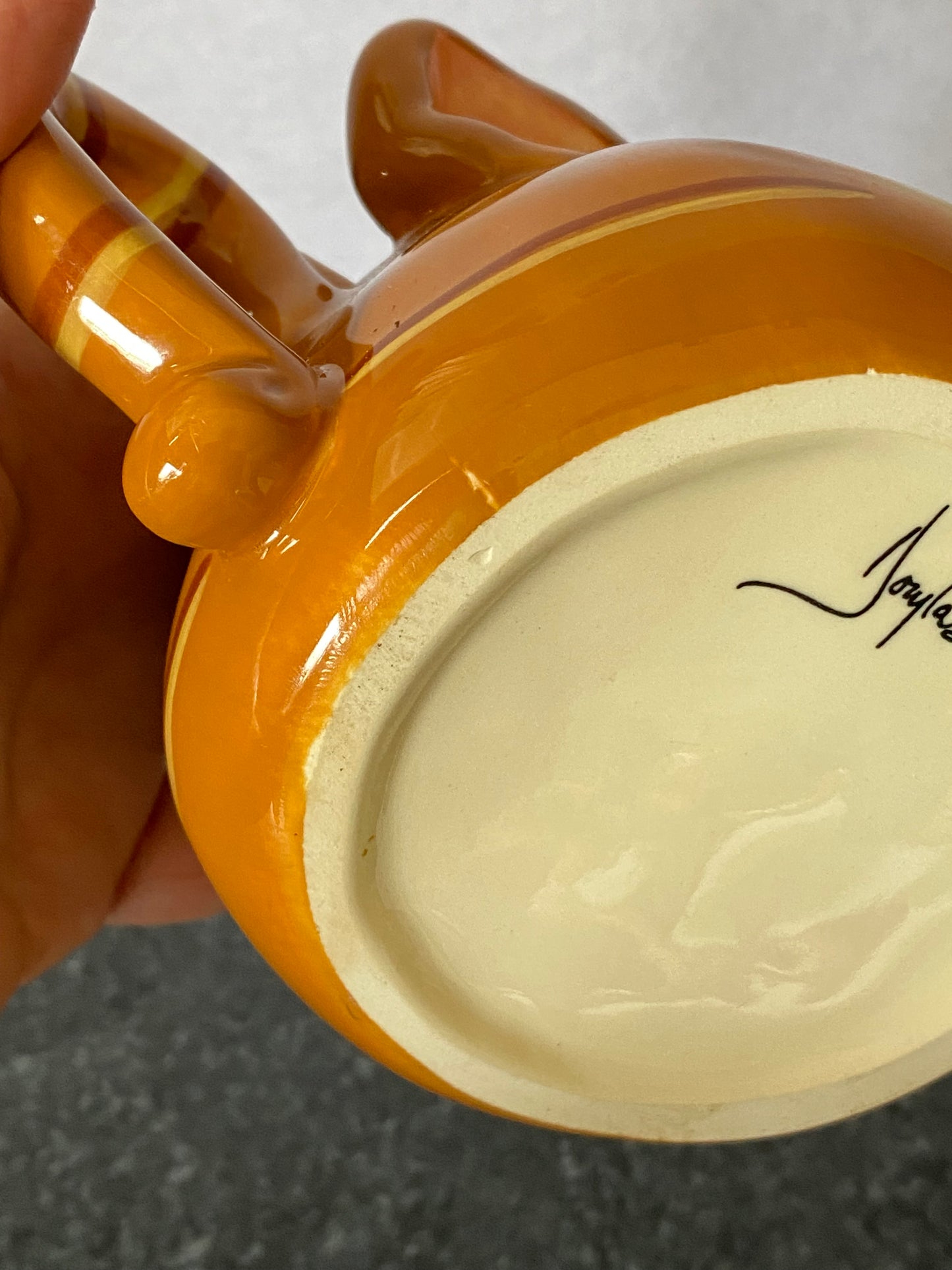 Russ Berrie Orange Tabby Cat face mug designed by Douglas Harris