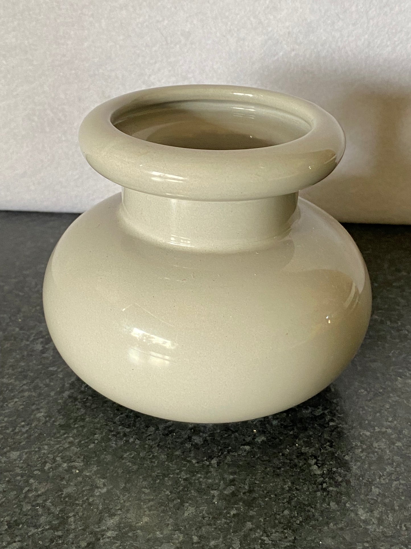 Vintage small 'Saywell Imports Portugal' vase in grey