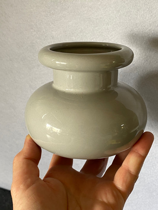 Vintage small 'Saywell Imports Portugal' vase in grey