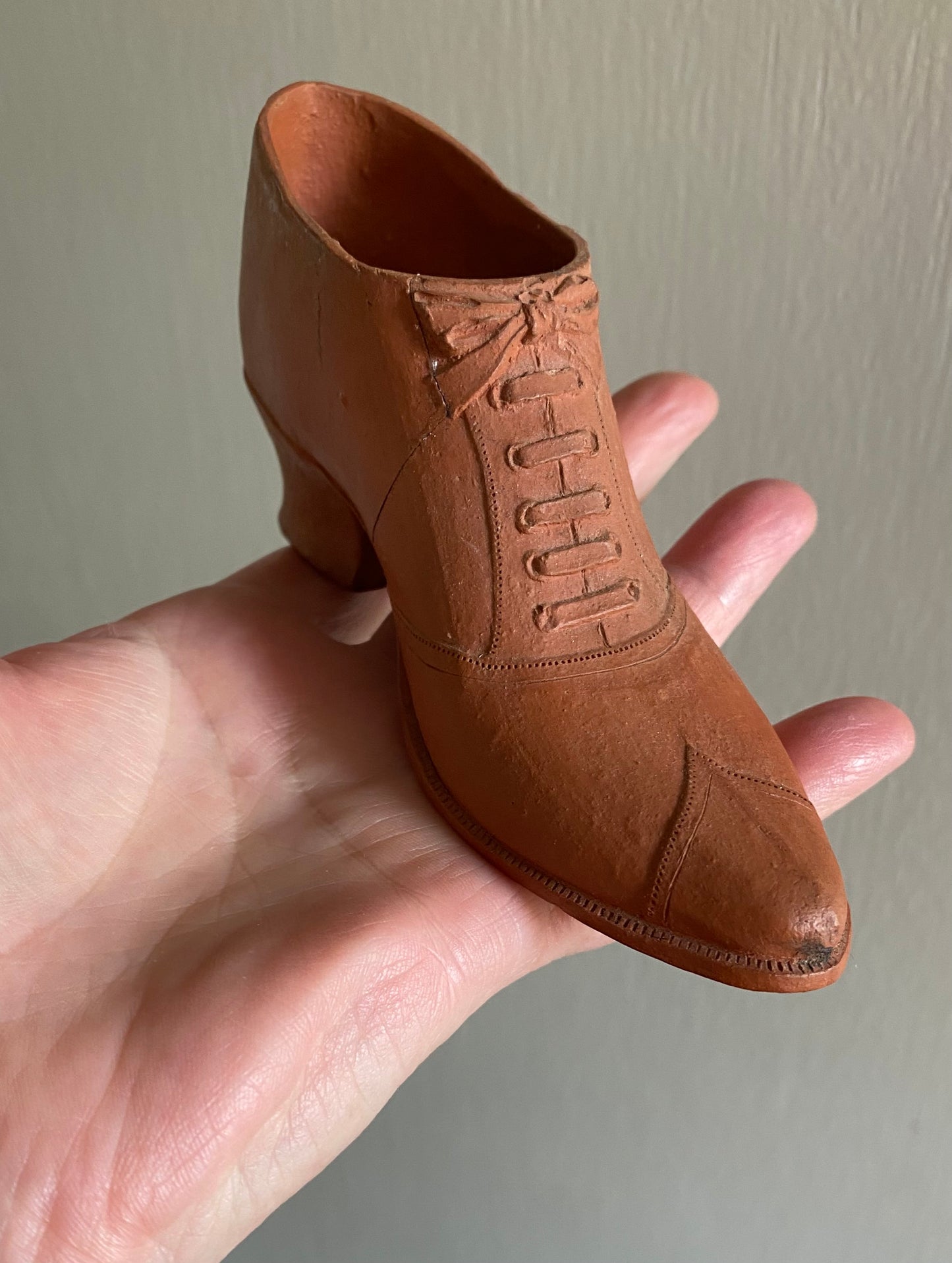 Early Brickworks pottery shoe