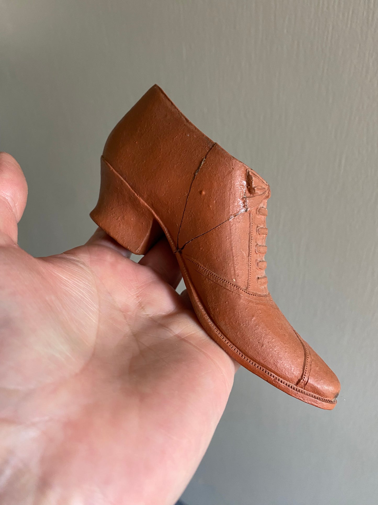Early Brickworks pottery shoe