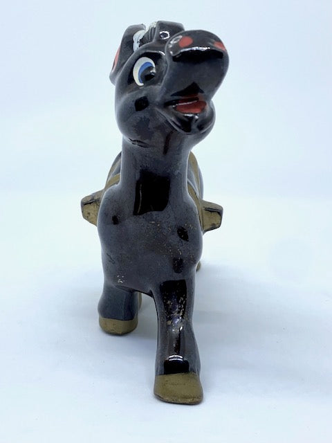 Japanese Cold Painted 1950s Donkey Statuette