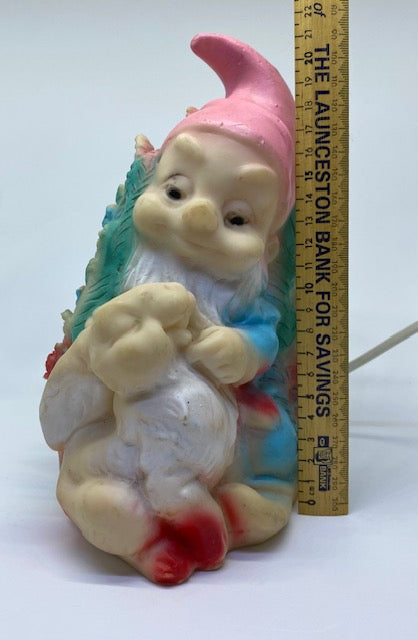Vintage Gnome rubber/plastic Lamp 1960s