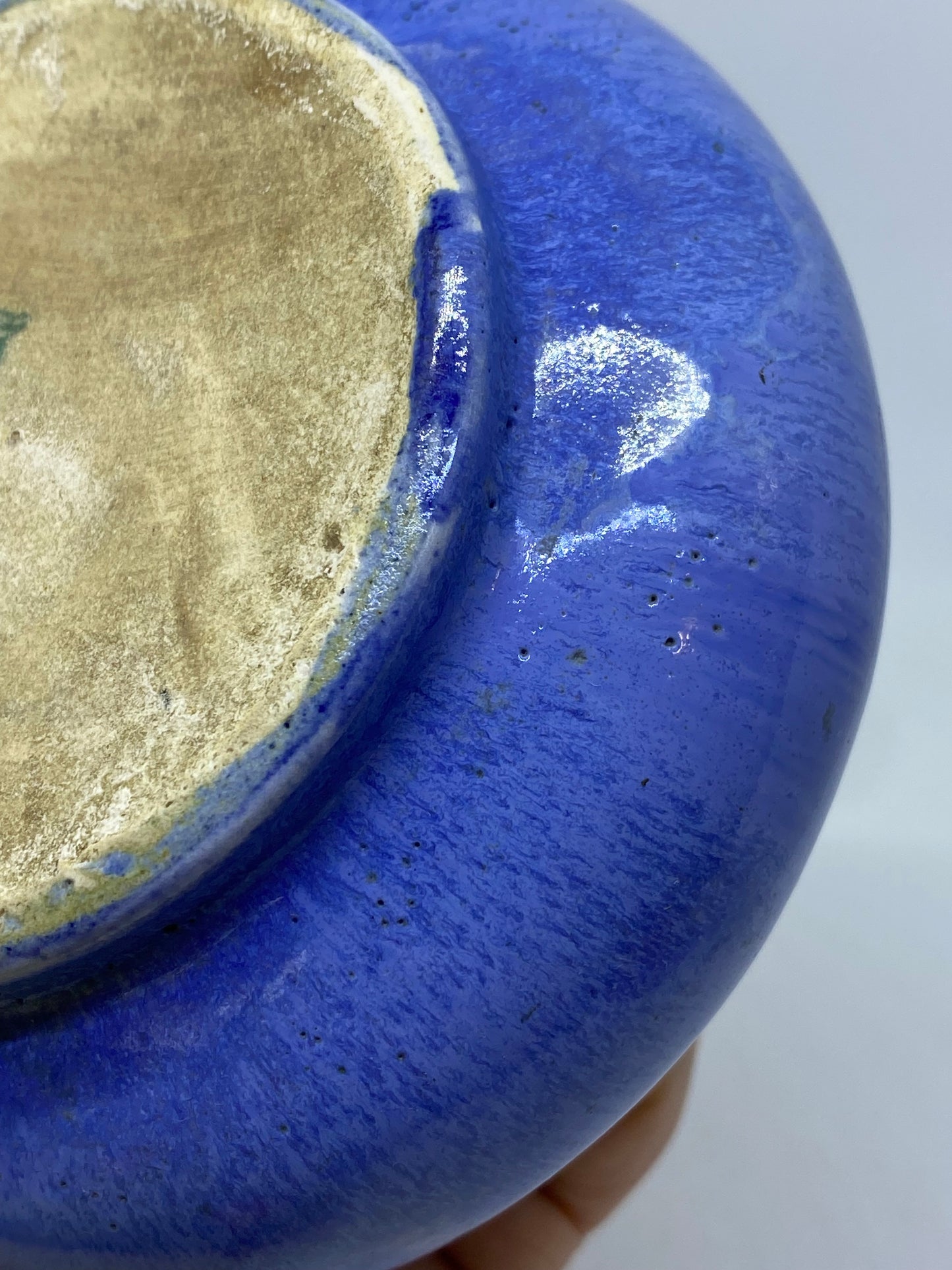 Vintage Melrose Pottery Vase - blue