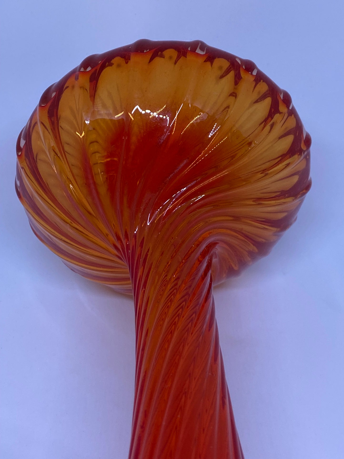 Amberina swirl vase
