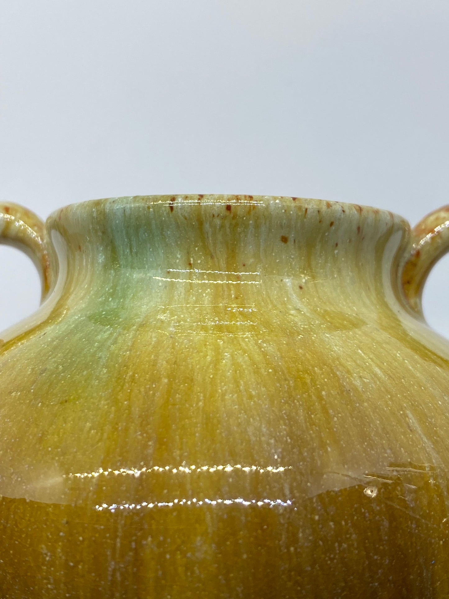 John Campbell A302 - 1934 - signed- 2 handled vase in caramel honey glaze