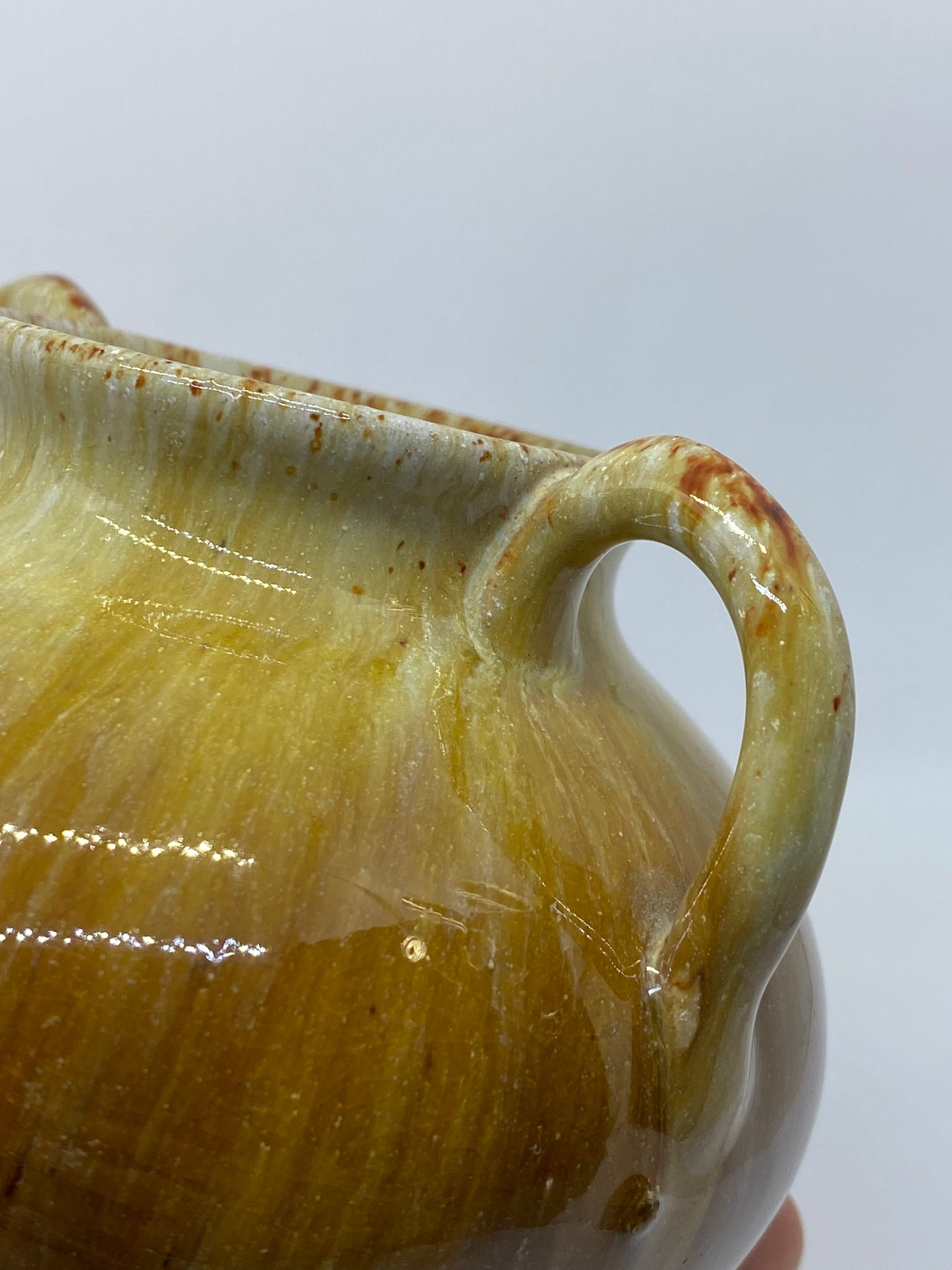 John Campbell A302 - 1934 - signed- 2 handled vase in caramel honey glaze