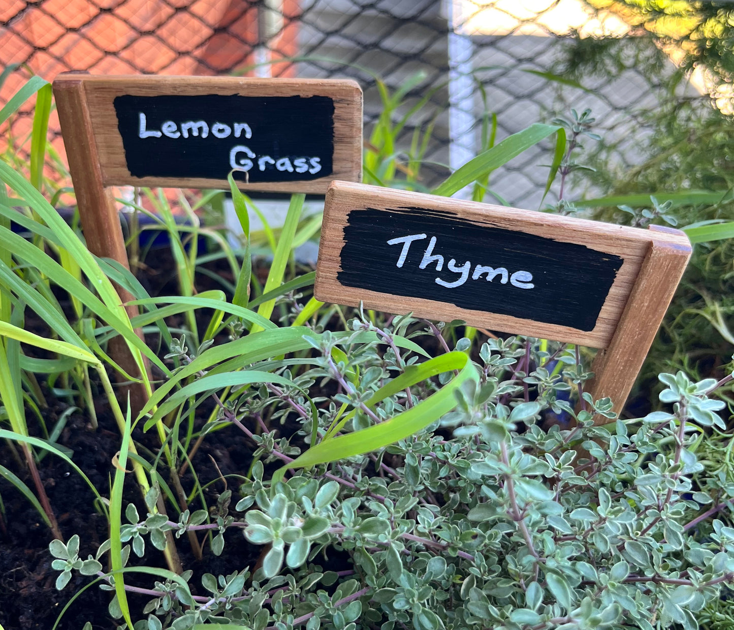 Set of 5 Plant Markers - Handmade from recycled timber