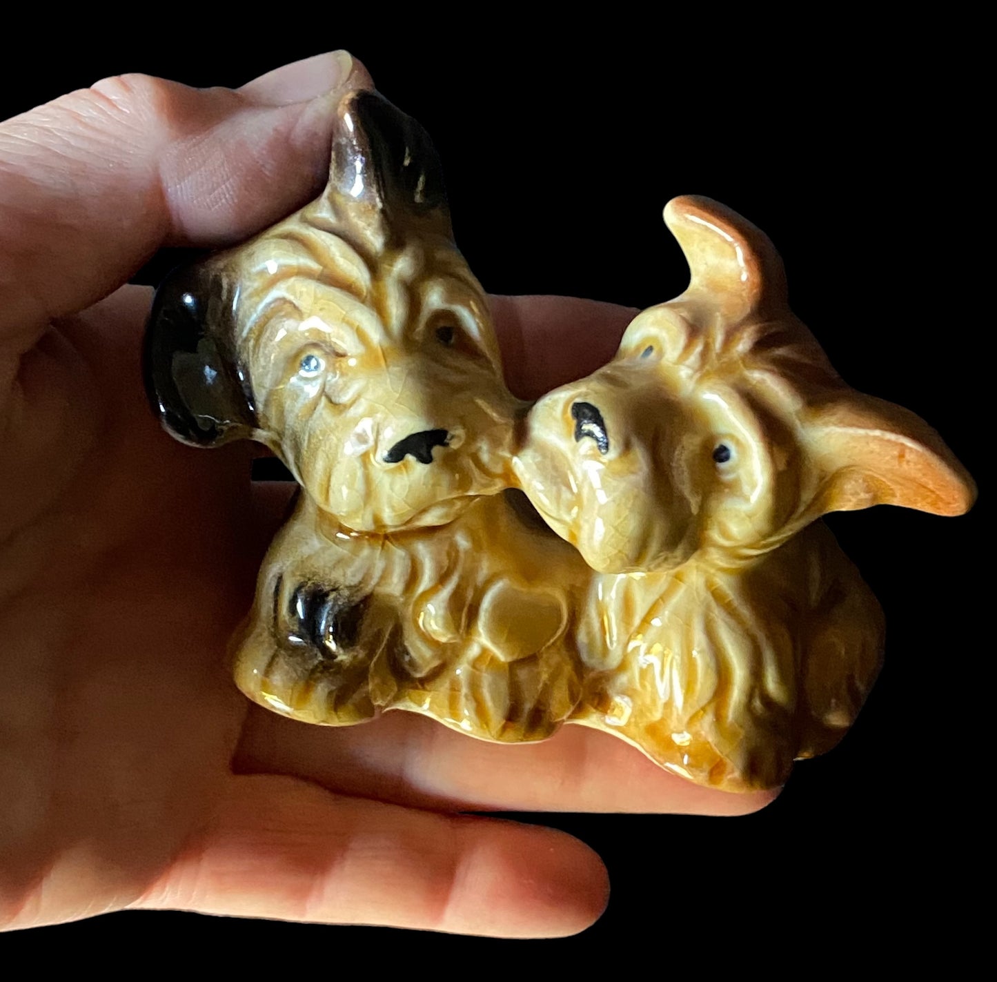 Vintage 1950s Japanese Scotty dogs figurine