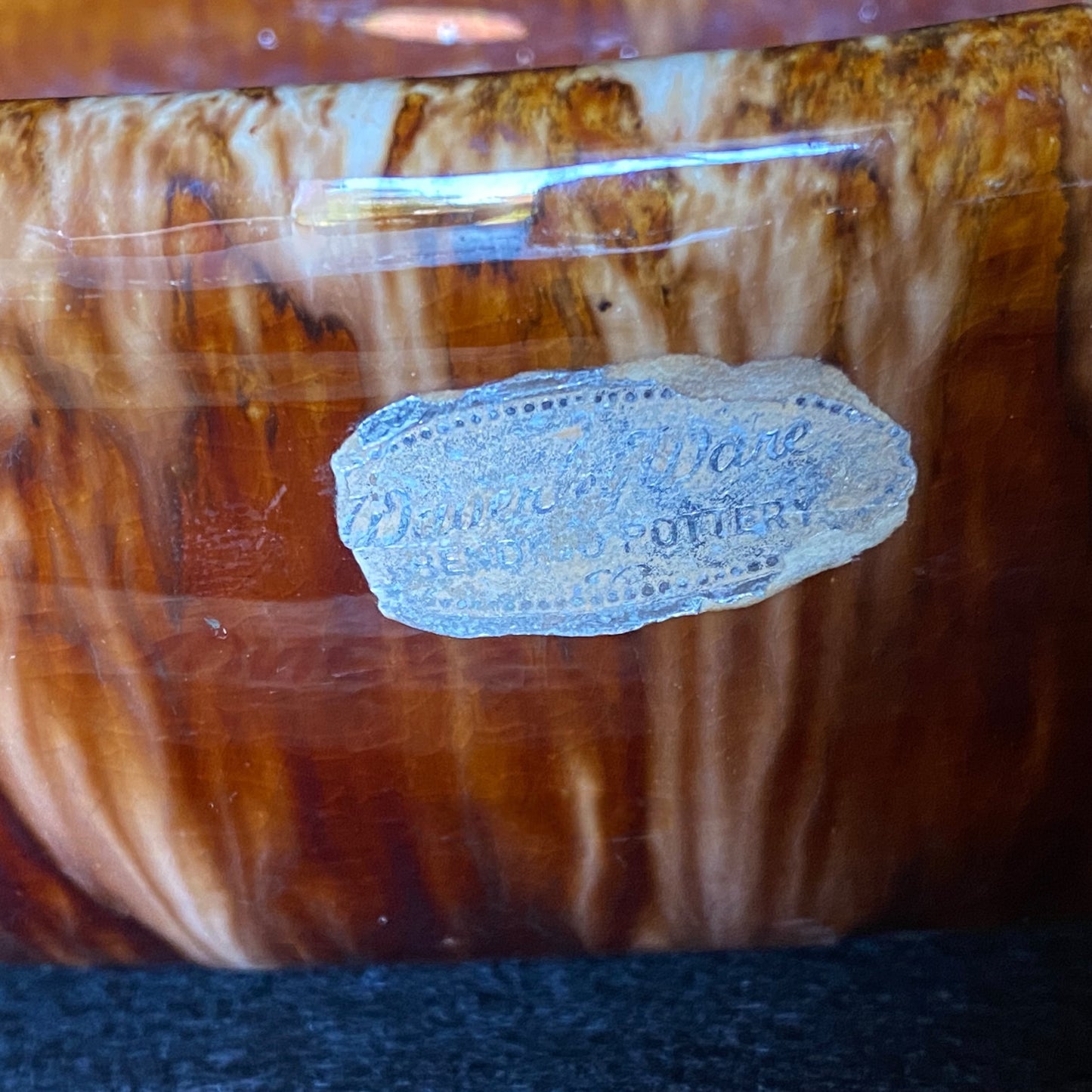 Waverley Ware Bendigo Pottery Canoe with ORIGINAL sticker!