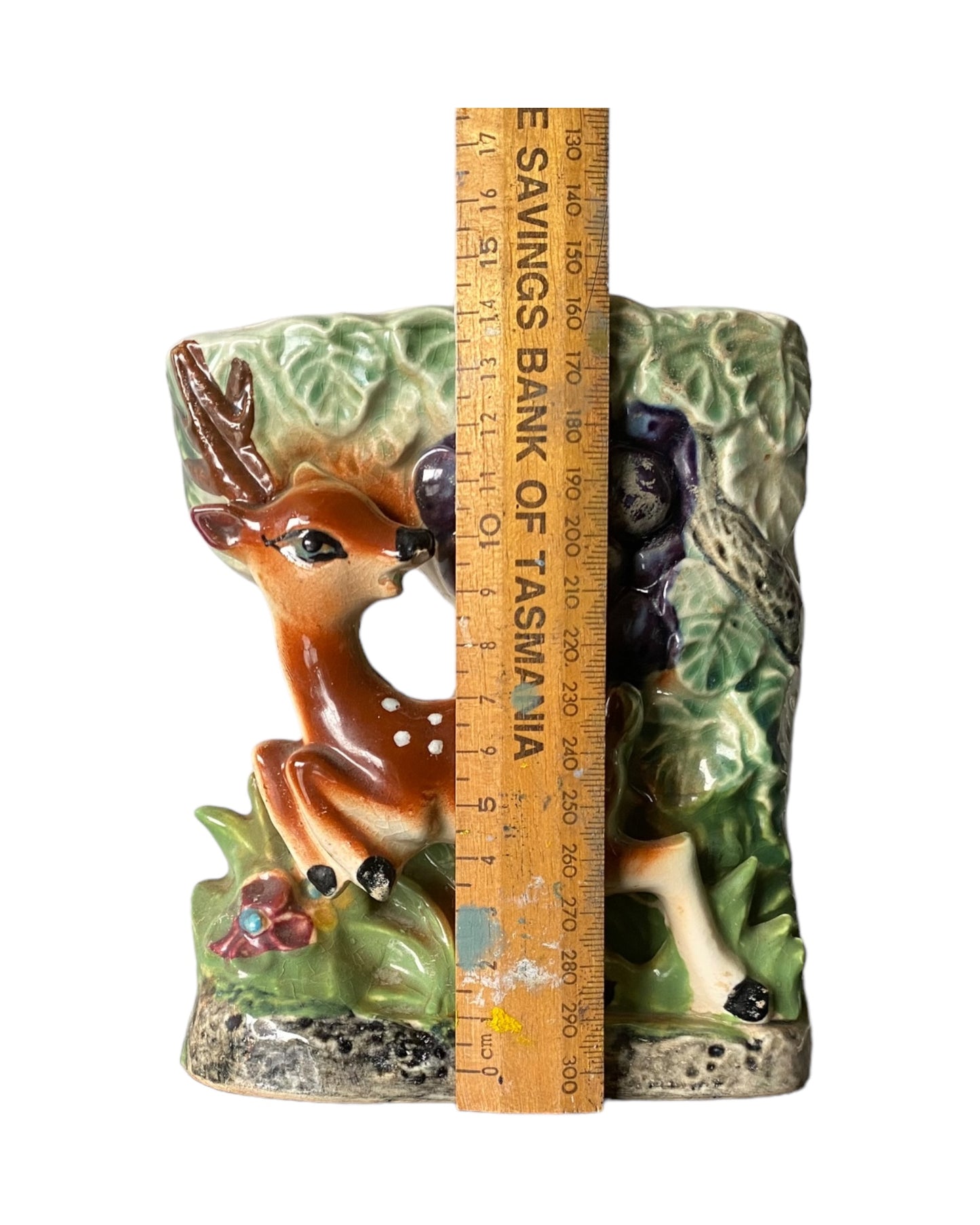 1950s Deer with Grapes Vase made in Japan