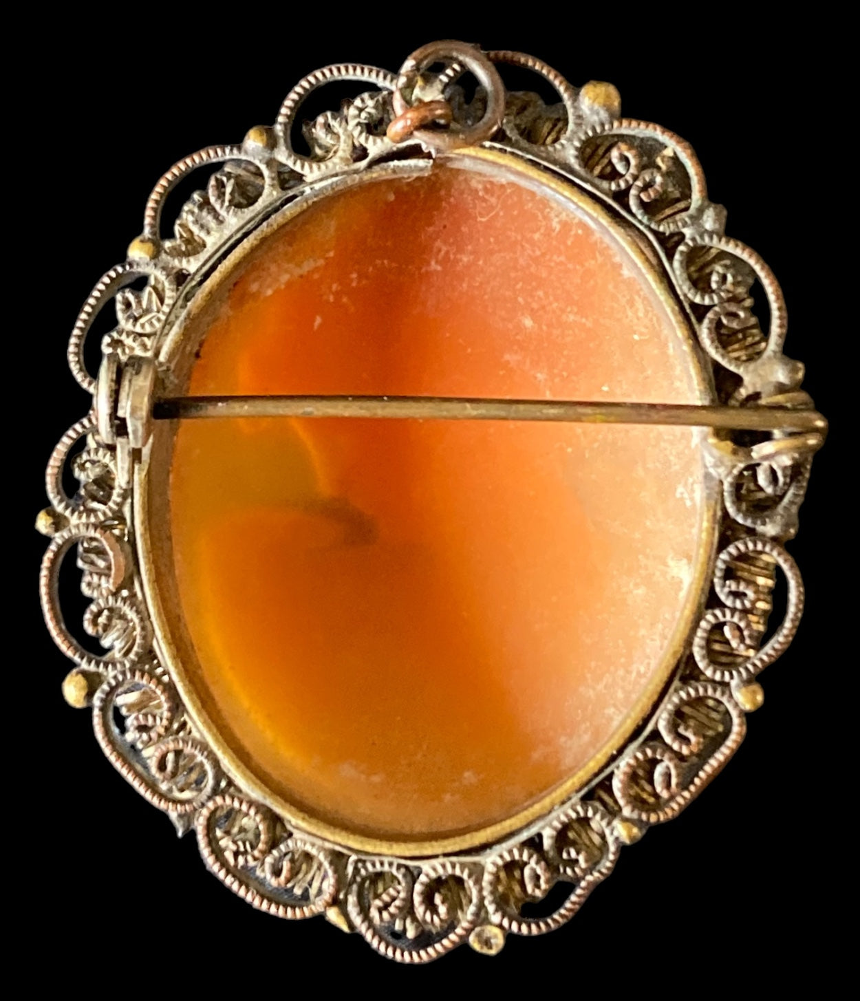 Antique Cameo Brooch with necklace attachment 1920s